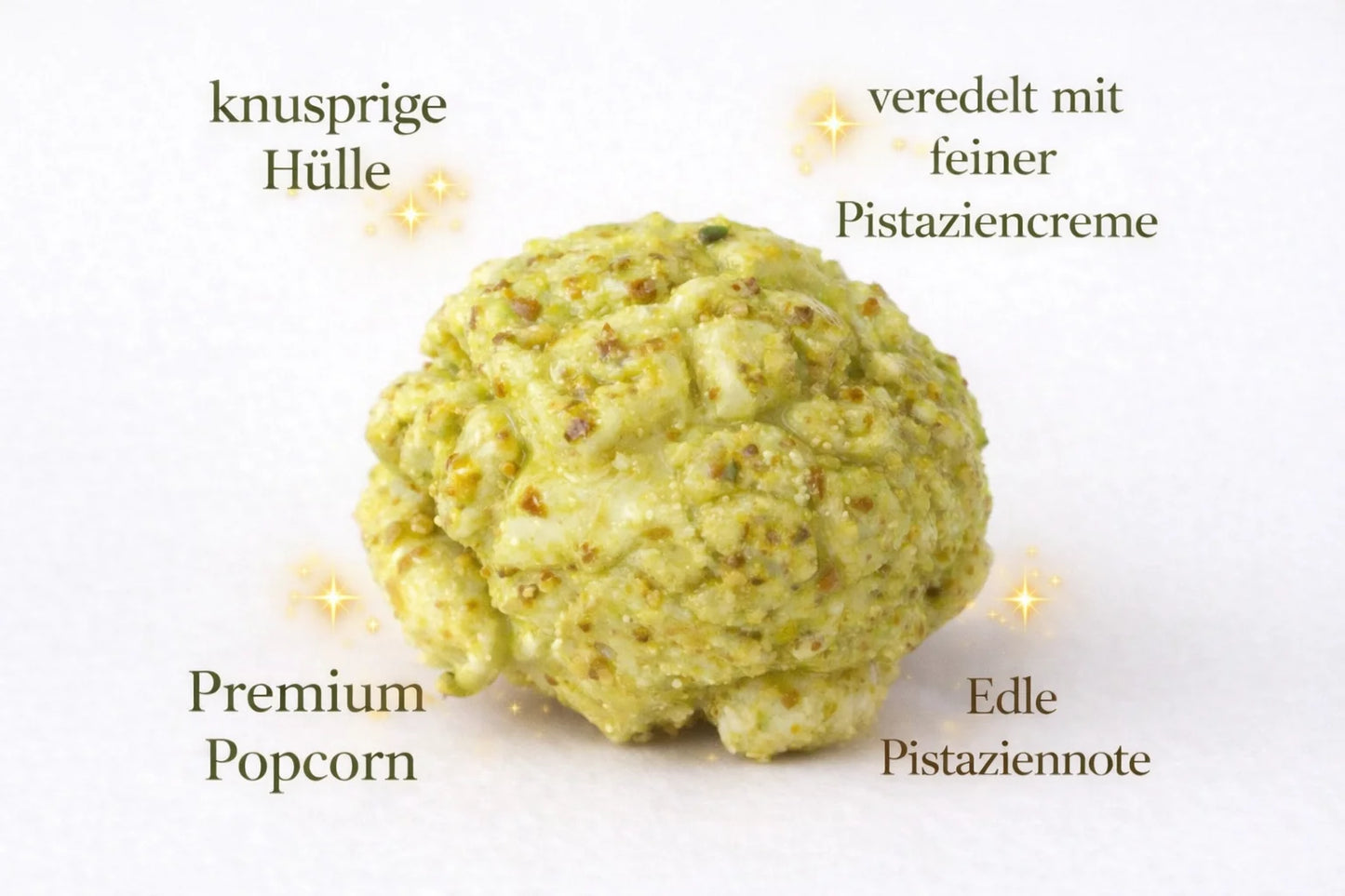 Benji’s POP656 Pistazie Karamell – Premium Mushroom Popcorn