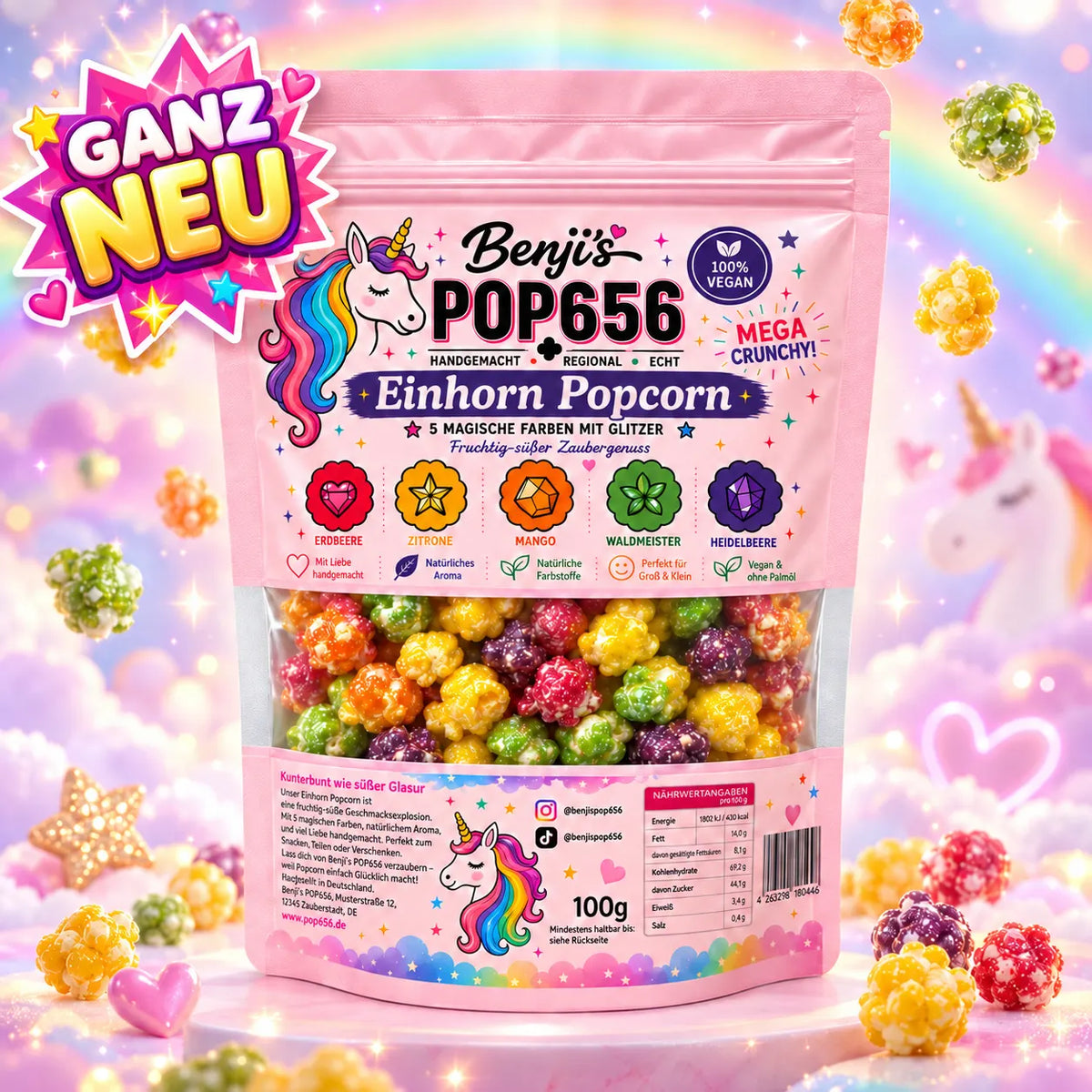 Benji’s POP656 Einhorn Popcorn