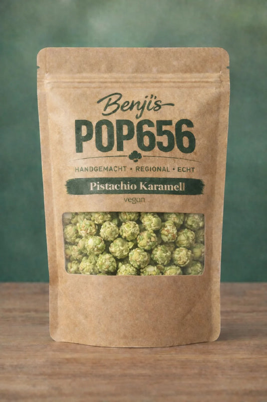 Benji’s POP656 Pistazie Karamell – Premium Mushroom Popcorn